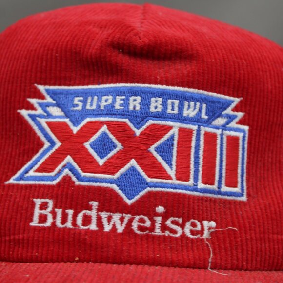 Vintage Budweiser Hat - Superbowl 23 Corduroy - Adult Snapback - Picture 2 of 8